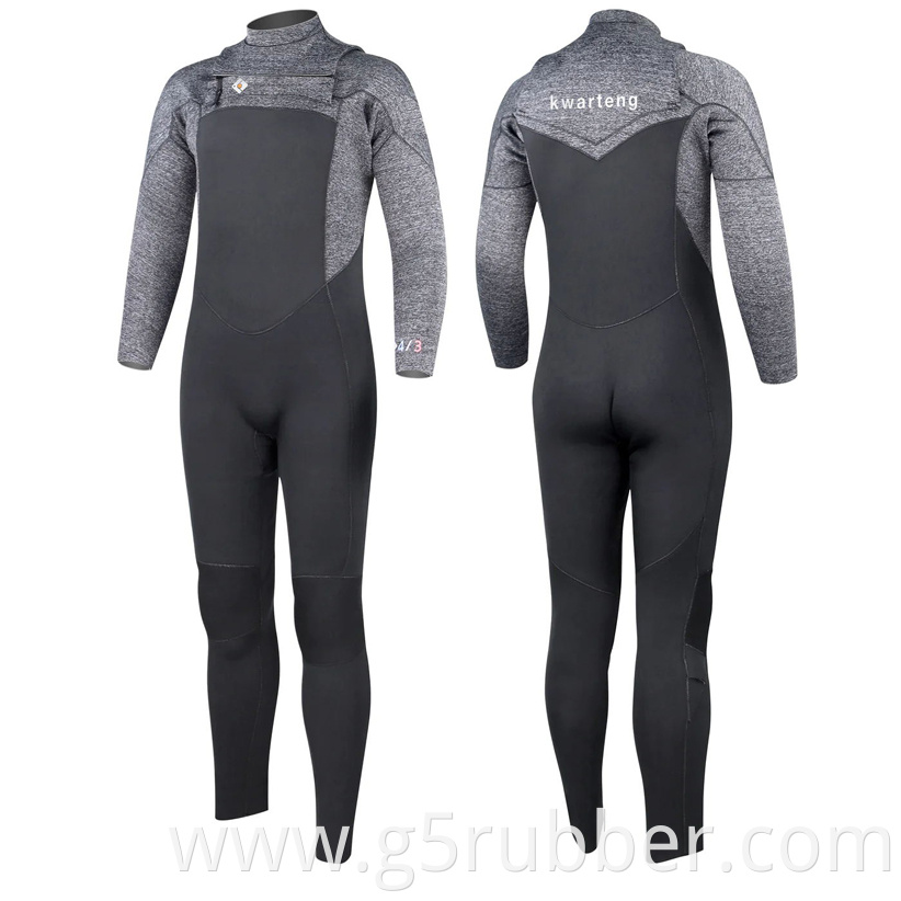 Mens 4 3mm Chest Zip Wetsuit Gbs